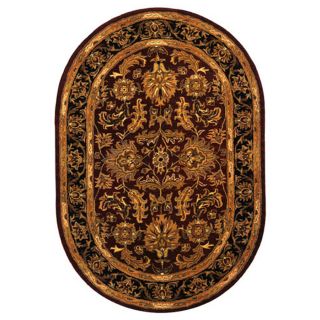 Safavieh Heritage Red and Black Oval Indoor Tufted Area Rug (Common: 8 x 10; Actual: 90 in W x 114 in L x 0.67 ft Dia)
