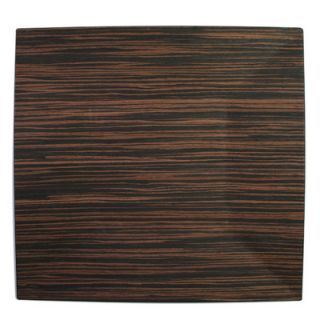 ChargeIt! Faux Wood Square Charger Plate (Set of 4)
