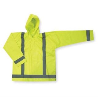 Condor 4GE67 3XL Hi Visibility Yellow/Green PVC Rain Jacket with Detachable Hood