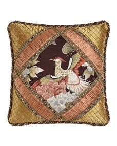 Austin Horn Collection Chateau Jarden Silk Pillow, 17Sq.