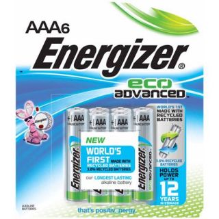 Energizer EcoAdvanced AAA Batteries, 6 Pack