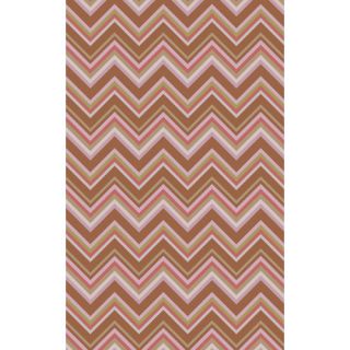 Frontier Red/Brown Chevron Area Rug