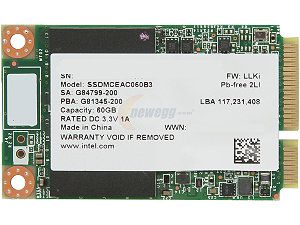 Intel 525 Series Lincoln Crest SSDMCEAC180B301 mSATA 180GB SATA III MLC Internal Solid State Drive (SSD)