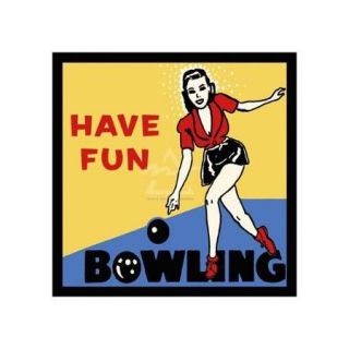 Have Fun Bowling Poster Print by (12 x 12)