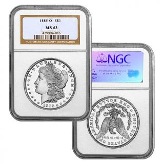 1885 O Morgan Silver Dollar Coin   MS63 NGC