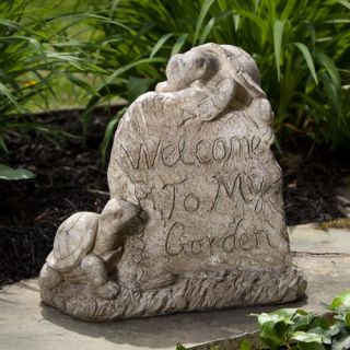 Alfresco Home Turtle Garden Stone Garden Statue   Wetland