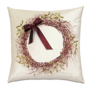 Eastern Accents Deck The Halls Holly Wreath Decorative Pillow
