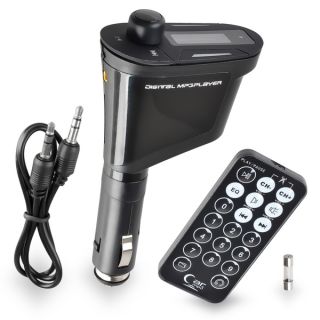 INSTEN Black Car Kit MP3 Player FM Transmitter with LCD Display