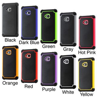 Gearonic Hybrid Rugged hard PC Soft Silicone Case Cover for HTC One M7