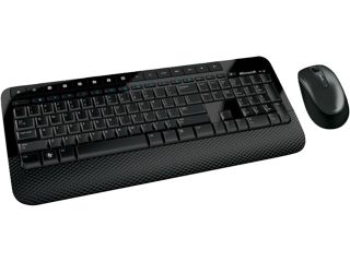 Microsoft M7J 00020 Black USB RF Wireless Standard Keyboard and Mouse Set