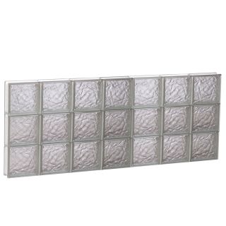 REDI2SET Ice Glass Pattern Frameless Replacement Block Window (Rough Opening: 42 in x 18 in; Actual: 40.25 in x 17.25 in)