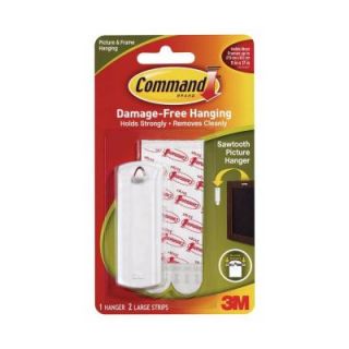 Command 5 lb. White Plastic Sawtooth Picture Hanger 17040