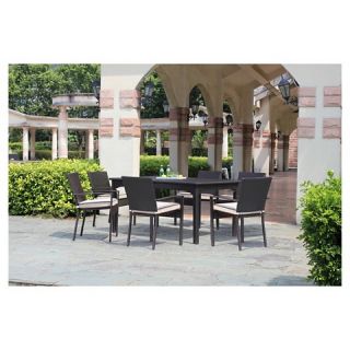 Harrison Wicker 9 Piece Extendable Patio Dining Set