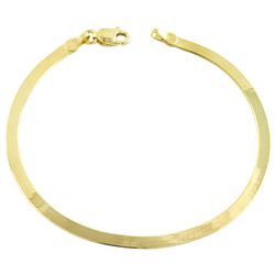 10k Yellow Gold 7.25 inch Herringbone Bracelet   Shopping