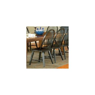 Steve Silver Company Set of 2 Somerset Antique Black Dining Chairs