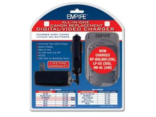 Empire Battery DVU CAN1 R1 Replaces AC/DC UNIV. CHARGER FOR CANON