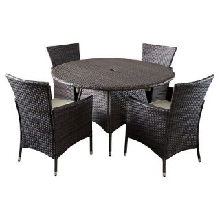 Christopher Knight Home Rodgers 5 piece Wicker Patio Dining Set with