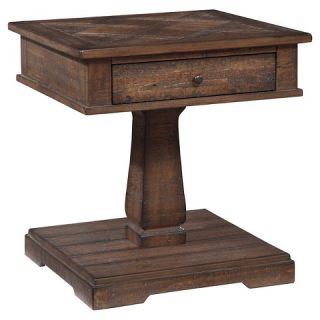 Zalarah Square End Table   Rustic Brown   Signature Design by Ashley