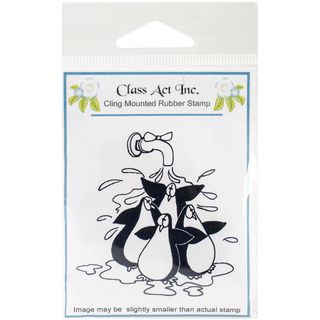 Class Act Cling Mounted Rubber Stamp 2.75X3.75 Conserving Water