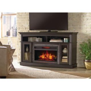 Home Decorators Collection Rinehart 59 in. Media Console Infrared Electric Fireplace in Anthracite Espresso Finish WSFP59ECHD 2