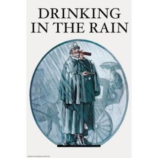 Drinking in The Rain Print (Unframed Paper Print 20x30)