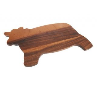 The Neelys Cow or Pig Acacia Wood Cutting Board —