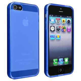 This item: BasAcc Frost Clear Dark Blue TPU Case for Apple iPhone 5
