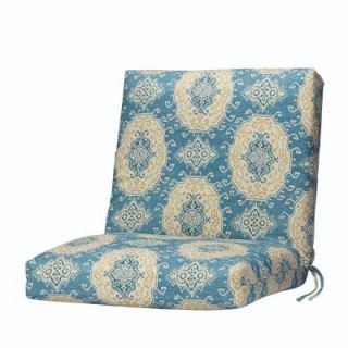 Home Decorators Collection 19 in. W Matong Laguna Polyester Bullnose Seat/Back Outdoor Chair Cushion 1573130590