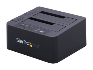 StarTech SATDOCK22RE Plastic 2.5" & 3.5" Black SATA II USB 2.0 & eSATA Standalone Hard Drive Duplicator Dock