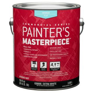 Painters Masterpiece White Flat Latex Interior Paint (Actual Net Contents: 124 fl oz)