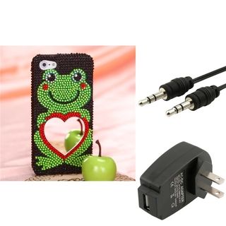BasAcc Wall Charger/ Audio Cable/ Frog Case for Apple iPhone 5