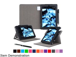 rooCASE Black Dual View Pro Folio Case Cover Stand for Fire HD 10 (2015) Model RC FIRE HD1015 DVP BK