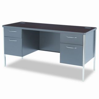 Metro Classic Computer Desk with Double Pedestal