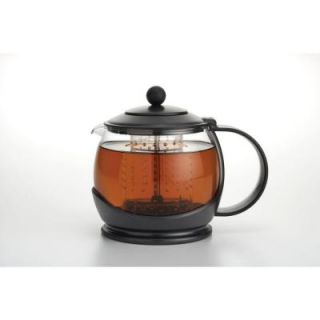 BonJour Prosperity Teapot with Shut Off Infuser in Black 53108