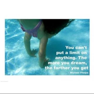 No Limits   Swimming Quote Poster Print (24 x 18)