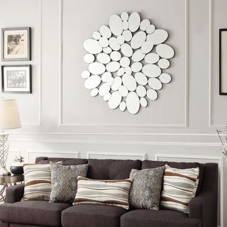 INSPIRE Q Mason Oval Collage Silver Finish Water Drop Accent Wall