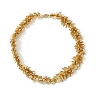 Roberto by RFM "Spighe" Crystal Goldtone 16 1/2" Wheat Necklace   7854788