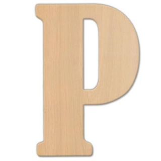 Jeff McWilliams Designs 23 in. Oversized Unfinished Wood Letter (P) 300345
