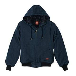 Dickies Men's XX Large Navy Flame Resistant Insulated Duck Jacket with Hood RJ701NV  2X