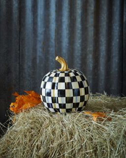 MacKenzie Childs Courtly Check Small Pumpkin