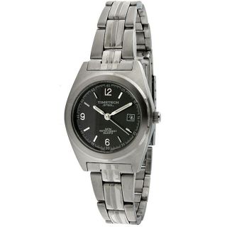 Timetech Womens Grey Dial Round Stainless Steel Watch   12384466