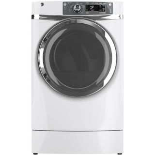 GE 8.3 cu ft Electric Dryer with Steam Cycles (White)