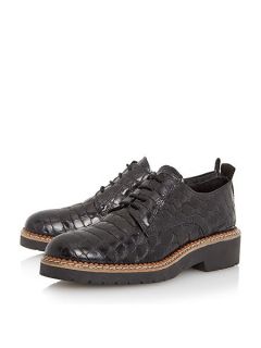 Dune Black Farra cleated lace up shoes Black