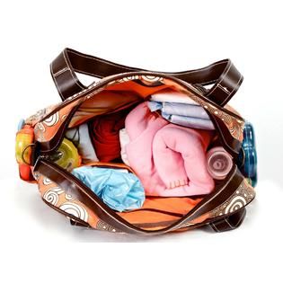 House of Botori  Ginika Twirl Tangerine Diaper Bag