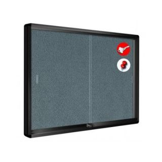 Mastervision Display Case Enclosed Cabinet Bulletin Board, 3' x 4'