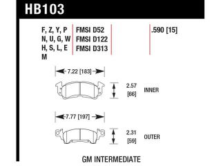 Hawk Performance HB103P.590 Disc Brake Pad