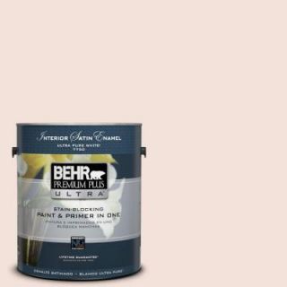 BEHR Premium Plus Ultra 1 gal. #RD W12 Soft Sunrise Satin Enamel Interior Paint 775001