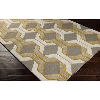 Hand tufted Gregory Chain Link Wool Area Rug (8 x 10)