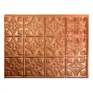 Fasade 24 in. x 18 in. Traditional 1 PVC Decorative Backsplash Panel in Polished Copper B50 25
