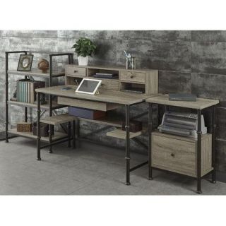 Turnkey Products LLC Franklin Writing Desk with Hutch, File and Bookcase